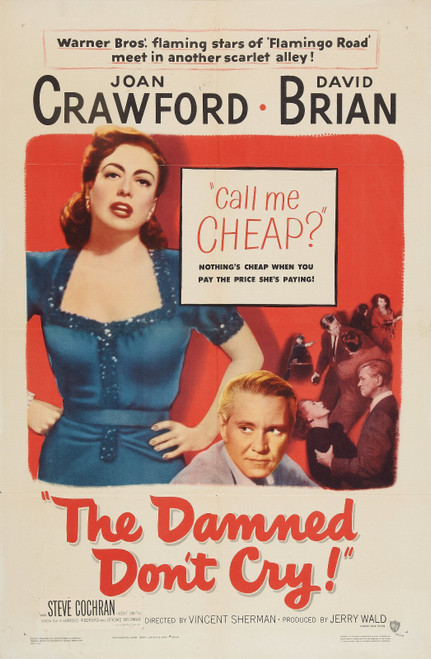 The Damned Don_t Cry (1950)_1 Poster Canvas Movie Film Print A0 A1 A2 A3 A4 A5 A