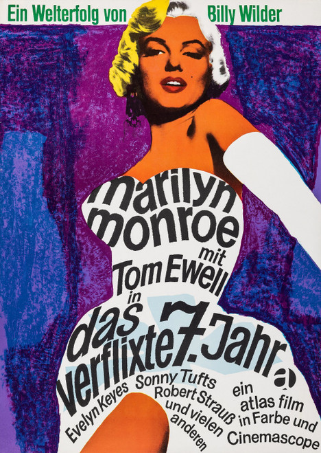The Seven Year Itch (1955)_16 Poster Canvas Movie Film Print A0 A1 A2 A3 A4 A5 A