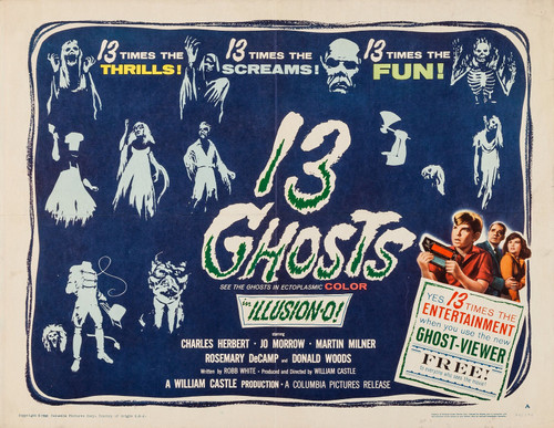 13 Ghosts (1960)_1 Movie Film Poster Canvas iconic design