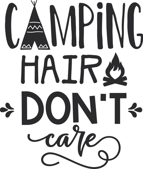 Camping hair don t care Poster Canvas Movie Film Print A0 A1 A2 A3 A4 A5 A6 Art