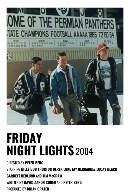 FRIDAY NIGHT LIGHTS (2004) 3 Poster Canvas Movie Film Print A0 A1 A2 A3 A4 A5 A6