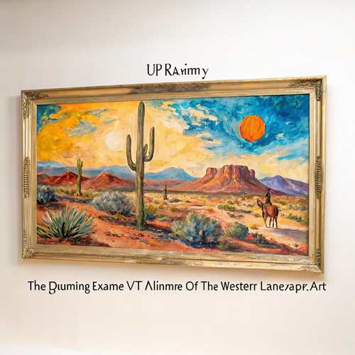 Samsung Frame TV Desert Cactus Scene Artwork Instant Download - Desert scenery w