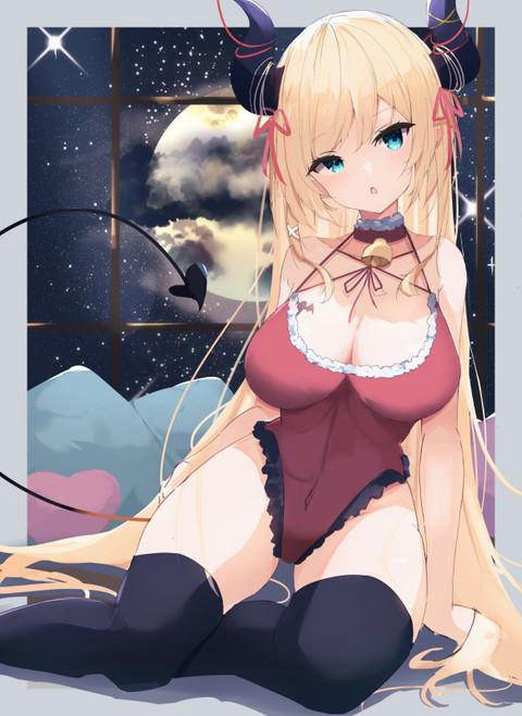 Yuzuki Choco Frilled Swimsuit Anime E Girl Poster Canvas Movie Film Print A0 A1