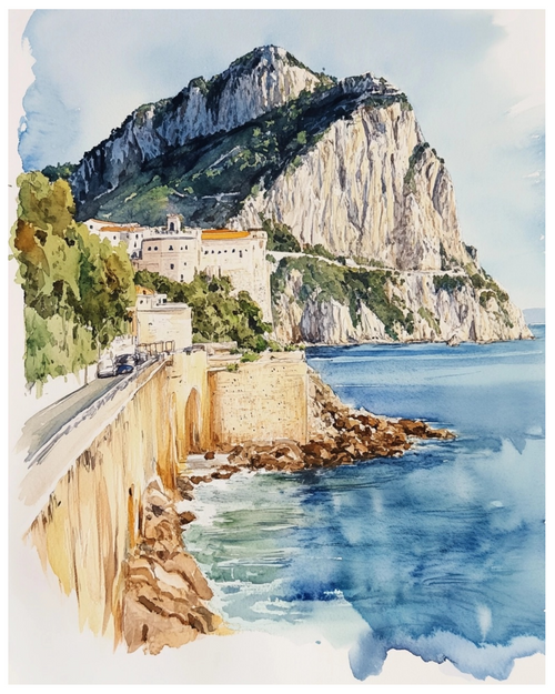 Gibraltar (6) Poster Canvas Travel Holiday Trip Print Turism A0 A1 A2 A3 A4 A5 A