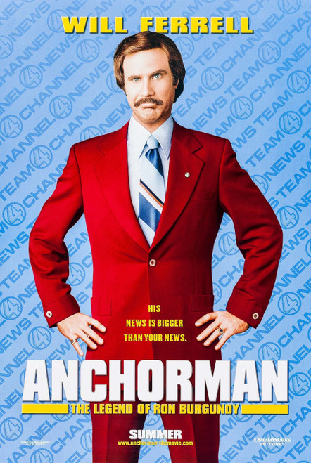 Anchorman_ The Legend of Ron Burgundy (2004)_1 Movie Film Poster Canvas iconic d