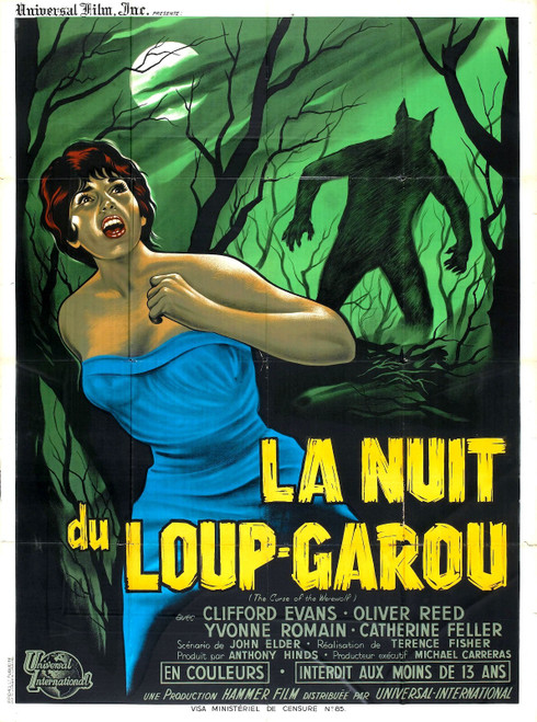 Curse Of Werewolf 04 Poster Canvas Print Art Painting Decor Reprint wall A0 A1 A