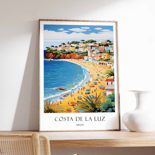 1_Costa De La Luz Poster, Spain Poster, European Poster, Coastal Decor, Costa De