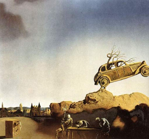 Dali_Salvador_Apparition_of_the_Town_of_Delft_1936 Poster Canvas Movie Film Prin