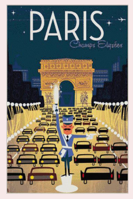 Paris Retro Classic Travel Poster (7) Poster Canvas Travel Holiday Trip Print Tu