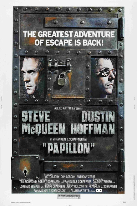 Papillon (1973)_2 Poster Canvas Movie Film Print A0 A1 A2 A3 A4 A5 A6 Art Wall D