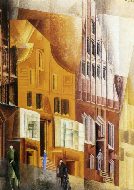 1925 Lyonel Feininger Pignons I, Lenebourg Gables I Luneburg American painting P