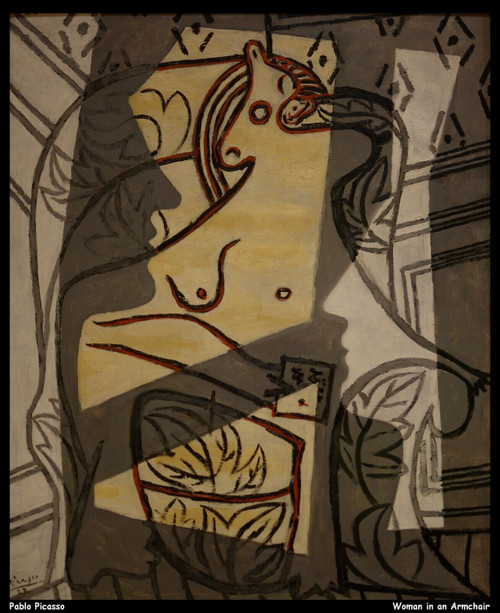 pablo-picasso---woman-in-an-armchair--jpb_16336124958_o(1) Poster Canvas Movie F