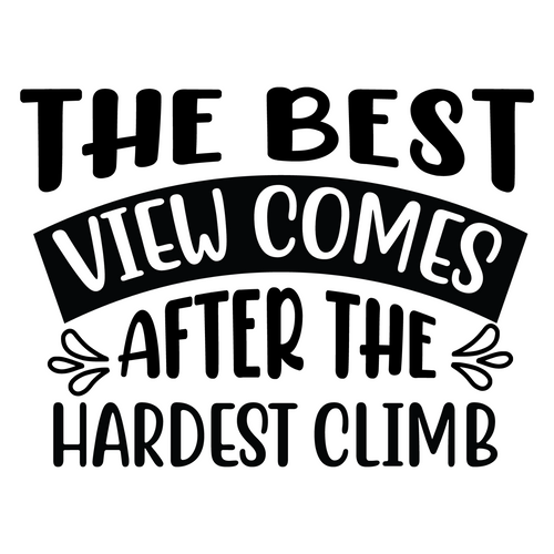 The Best View Comes After the Hardest Climb-01 (3) Poster Canvas Movie Film Prin