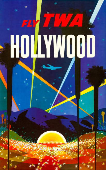 TWA Travel Poster for Los Angeles Jet by David Klein-artofuniverse0