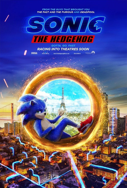 Sonic the Hedgehog (2020)_5 Poster Canvas Movie Film Print A0 A1 A2 A3 A4 A5 A6