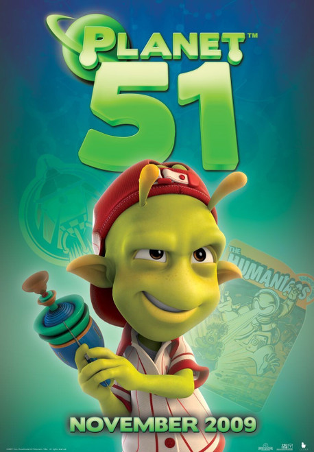 Planet 51 (2009)_12 Poster Canvas Movie Film Print A0 A1 A2 A3 A4 A5 A6 Art Wall