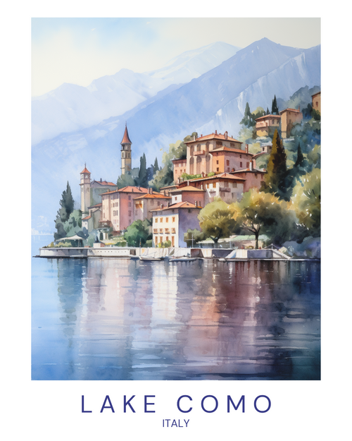 lake como(2) Poster Canvas Travel Holiday Trip Print Turism A0 A1 A2 A3 A4 A5 A6
