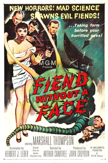 Fiend Without Face 01 Poster Canvas Movie Film Print A0 A1 A2 A3 A4 A5 A6 Art Wa