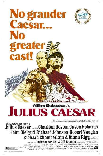 Julius Caesar (1970)_0 Poster Canvas Movie Film Print A0 A1 A2 A3 A4 A5 A6 Art W