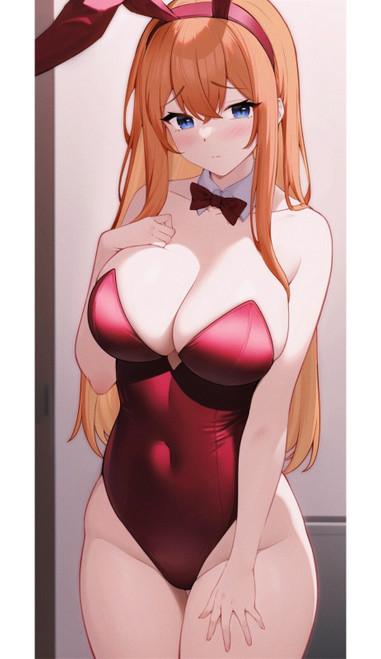 Shy Red Bunny Anime E Girl Poster Canvas Movie Film Print A0 A1 A2 A3 A4 A5 A6 A