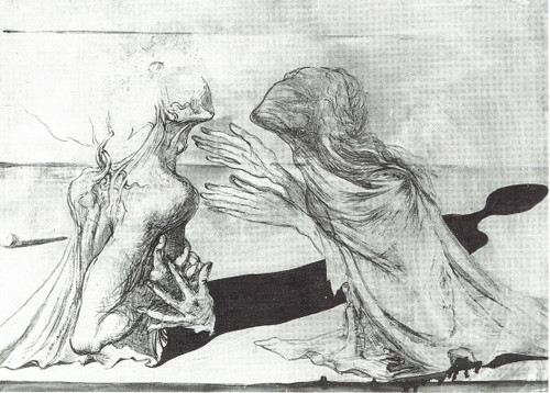 Tristan and Isolde study for the set of the ballet Bacchana