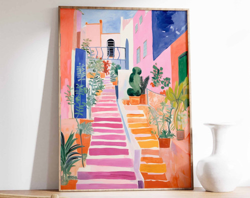 4_Morocco Travel Print, Vintage Moroccan Aesthetic Poster, Morocco Travel Art, F