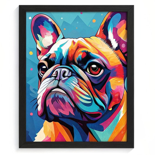French Bulldog Wall Art Frenchie Print Artwork Dog Gift Pop Art Dog Art In Frame
