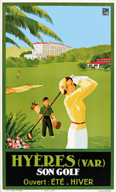 51643830321_LUC-DÈJE (Lucien de JOIE). PLM, Hyères (Var) Son Golf, 1933.-artofun