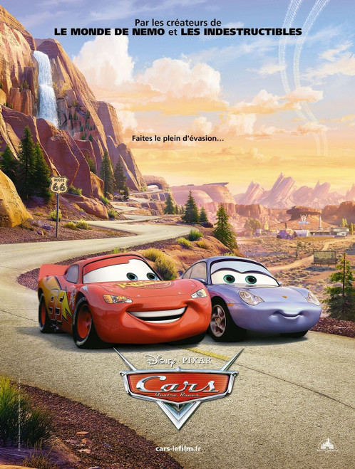 Cars (2006)_4 Movie Film Poster Canvas iconic design