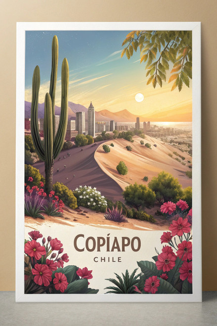 Captivating Copiapó Chile Travel Poster - Majestic Desert Landscape Art Print Po