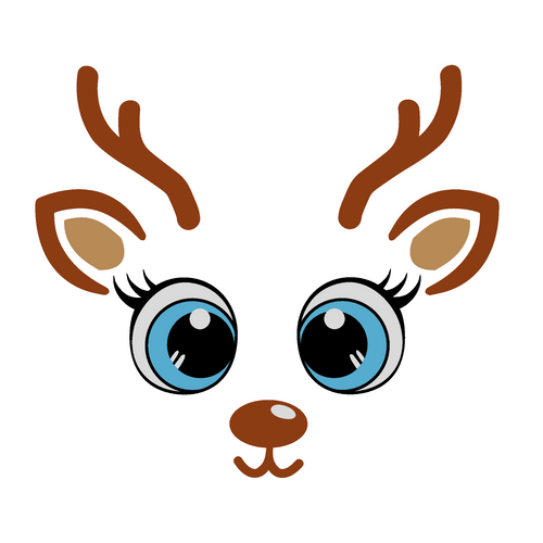 Girl-Reindeer- 1 Poster Canvas Movie Film Print A0 A1 A2 A3 A4 A5 A6 Art Wall De