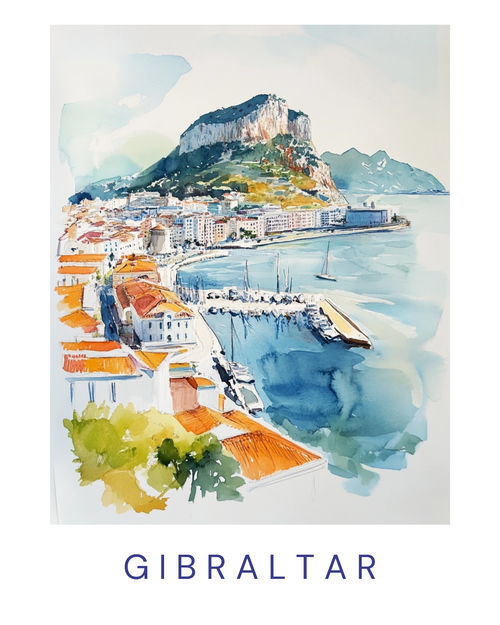 Gibraltar (4) Poster Canvas Travel Holiday Trip Print Turism A0 A1 A2 A3 A4 A5 A