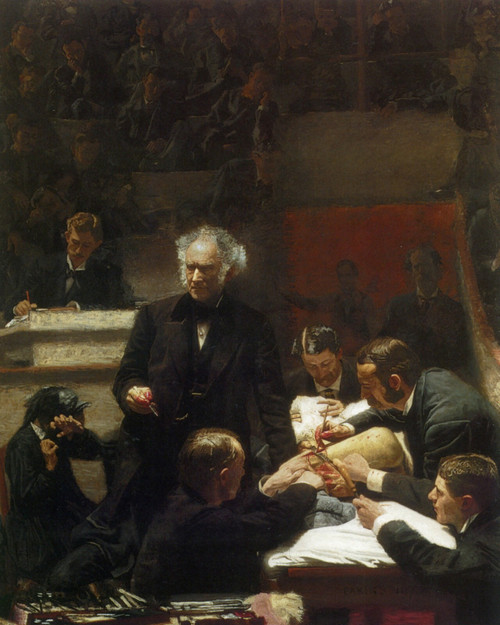 1975 Thomas Eakins La Clinique du odcteur Gros American painting Poster Canvas M