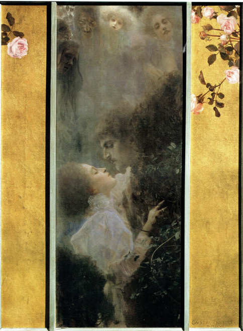 Allegory of Love-Klimt 1895 Poster Canvas Movie Film Print A0 A1 A2 A3 A4 A5 A6