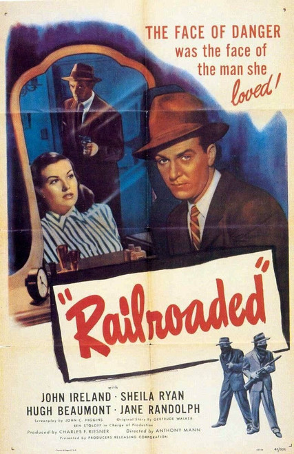 Railroaded! (1947)_1 Poster Canvas Movie Film Print A0 A1 A2 A3 A4 A5 A6 Art Wal