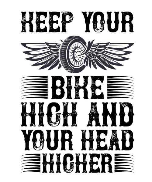 Keep your bike high and your head higher-01 Poster Canvas Movie Film Print A0 A1