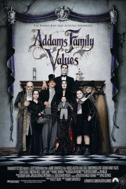 Addams Family Values (1993)_2 Movie Film Poster Canvas iconic design Addams Family Values (1993)_2 Movie Film Poster Canvas iconic design