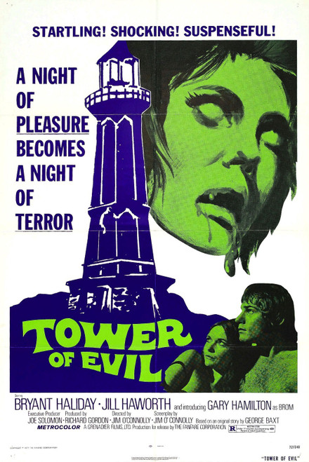 Tower Of Evil 01 Poster Canvas Movie Film Print A0 A1 A2 A3 A4 A5 A6 Art Wall De
