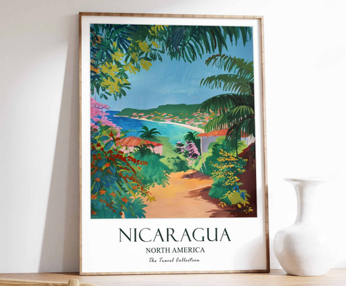 4_Nicaragua Print, Nicaragua Travel Poster, North America Travel Poster, Tropica