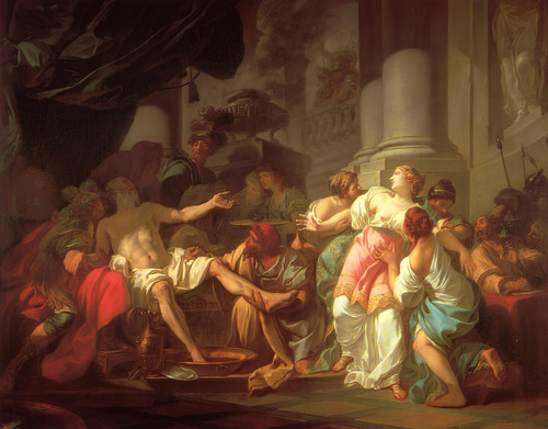 David_Jacques_Louis_The_Death_of_Seneca Poster Canvas Print Art Painting Decor R