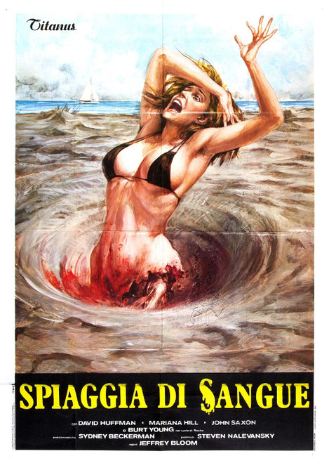Blood Beach 02 Poster Canvas Movie Film Print A0 A1 A2 A3 A4 A5 A6 Art Wall Deco