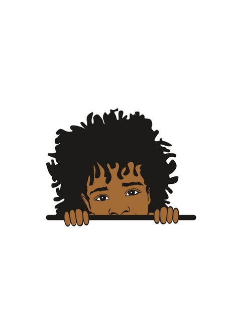 cricut_file_peeking_boy_31 (2) Custom Made Poster Canvas Print A0 A1 A2 A3 A4 A5