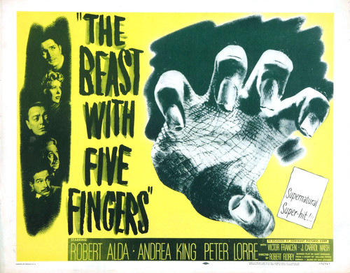 Beast With Five Fingers 02 Poster Canvas Movie Film Print A0 A1 A2 A3 A4 A5 A6 A