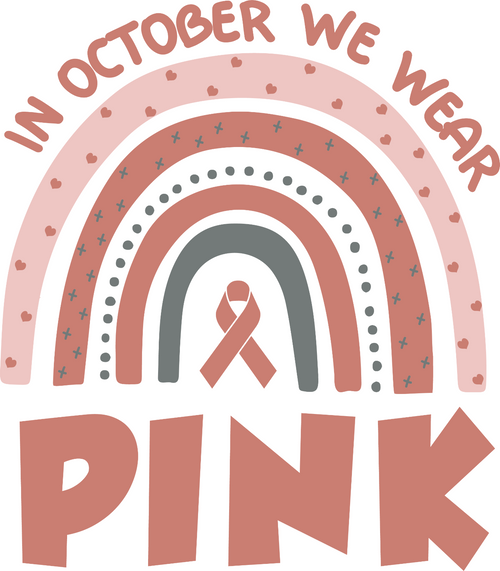 B200904-04-In-October-We-Wear-Pink-Breast-Cancer Fun Gift Poster Canvas Print A0