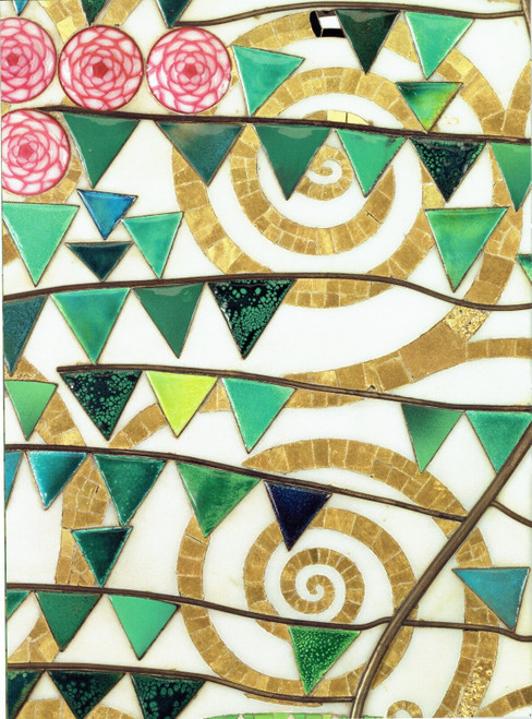 Detail of mosaic wall-Klimt 1909-11 p1 Art Gallery Poster Canvas Print Wall Deco