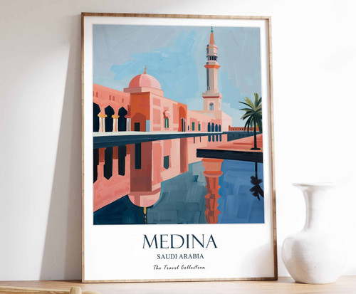 9_Medina Print, Medina Travel Poster, Saudi Arabia Poster, Islamic Decor, Middle