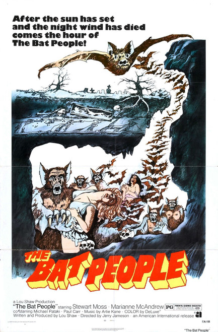 Bat People 01 Poster Canvas Movie Film Print A0 A1 A2 A3 A4 A5 A6 Art Wall Decor