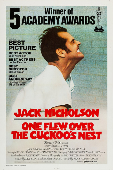 One Flew over the cuckoos nest Poster Canvas Movie Film Print A0 A1 A2 A3 A4 A5