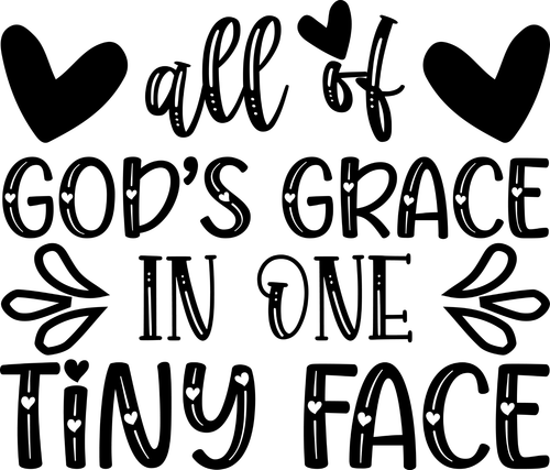 all of god's grace in one tiny face Fun Gift Poster Canvas Print A0 A1 A2 A3 A4