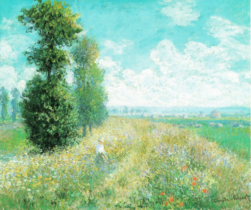 Monet- Meadow with Poplars Poster Canvas Movie Film Print A0 A1 A2 A3 A4 A5 A6 A